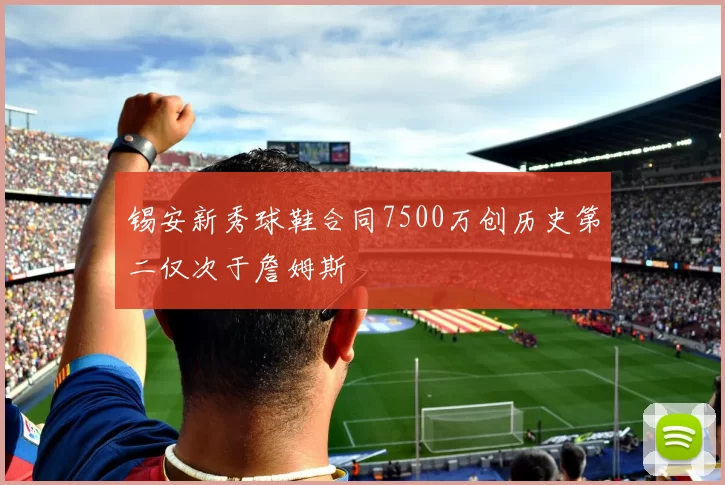 锡安新秀球鞋合同7500万创历史第二仅次于詹姆斯